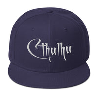 White Call of Cthulhu The Great Old Ones Embroidered Flat Bill Cap embroidered snapback hat, product image 19