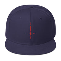 Red Inverted Cross Black Metal Style Embroidered Flat Bill Cap embroidered snapback hat, product image 19
