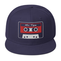 80's Style Retro Cassette Mix Tape Embroidered Flat Bill Cap embroidered snapback hat, product image 19