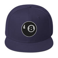 8 Ball Pool Billiards Embroidered Flat Bill Cap embroidered snapback hat, product image 20