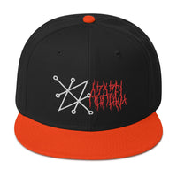Sigil of Azazel Demon Occult Symbol Embroidered Flat Bill Cap embroidered snapback hat, product image 9