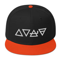Fire Water Wind Earth The Four Elements of Matter Embroidered Flat Bill Cap embroidered snapback hat, product image 9