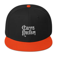Carpe Noctem Seize The Night Vampire Embroidered Flat Bill Cap embroidered snapback hat, product image 9