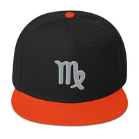 Zodiac Sign Virgo Embroidered Flat Bill Cap embroidered snapback hat, product image 9