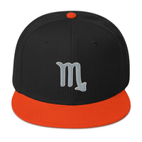 Zodiac Sign Scorpio Embroidered Flat Bill Cap embroidered snapback hat, product image 9