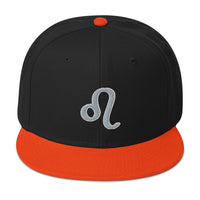 Zodiac Sign Leo Embroidered Flat Bill Cap embroidered snapback hat, product image 8