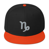 Zodiac Sign Capricorn Embroidered Flat Bill Cap embroidered snapback hat, product image 9