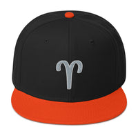 Zodiac Sign Aries Embroidered Flat Bill Cap embroidered snapback hat, product image 9
