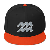 Zodiac Sign Aquarius Embroidered Flat Bill Cap embroidered snapback hat, product image 9