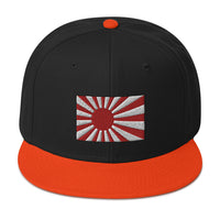 The National Flag of Japan Embroidered Flat Bill Cap embroidered snapback hat, product image 10