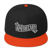 The Apothecary Embroidered Flat Bill Cap embroidered snapback hat, product image 10