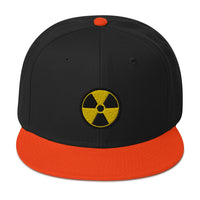 Radioactive Sign Embroidered Doomsday Prepper Flat Bill Cap embroidered snapback hat, product image 10