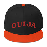 Red Ouija Spirit Board Words Embroidered Flat Bill Cap embroidered snapback hat, product image 9