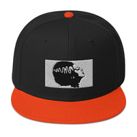 Halloween Monster Bride of Frankenstein Embroidered Flat Bill Cap embroidered snapback hat, product image 10