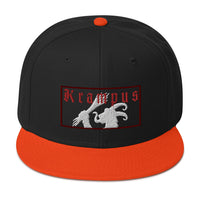 Gruss Vom Krampus Embroidered Flat Bill Cap embroidered snapback hat, product image 10