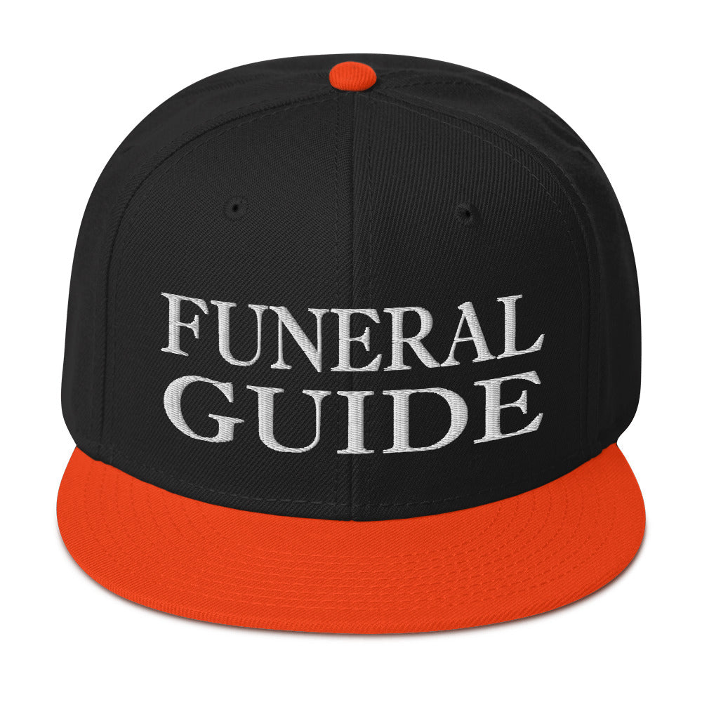 Funeral Guide Parlor Director Embroidered Flat Bill Cap Snapback Hat