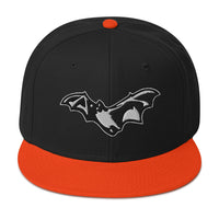 Flying Vampire Bat Goth Fashion Embroidered Flat Bill Cap embroidered snapback hat, product image 10
