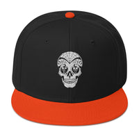 Dia De Los Muertos Day of the Dead Sugar Skull Flat Bill Cap embroidered snapback hat, product image 10
