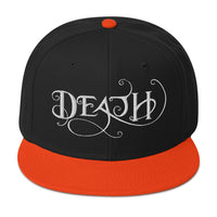 Whimsical Death – This is the End Embroidered Flat Bill Cap embroidered snapback hat, product image 10