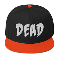 White DEAD Emotional Depression Embroidered Flat Bill Cap embroidered snapback hat, product image 10