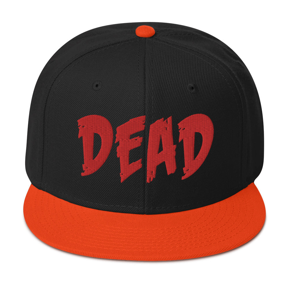Red DEAD Emotional Depression Embroidered Flat Bill Cap Snapback Hat