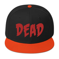 Red DEAD Emotional Depression Embroidered Flat Bill Cap embroidered snapback hat, product image 9