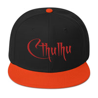 Red Call of Cthulhu The Great Old Ones Embroidered Flat Bill Cap embroidered snapback hat, product image 9