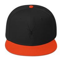 Black Arachnid Creepy Black Widow Spider Embroidered Flat Bill Cap embroidered snapback hat, product image 10