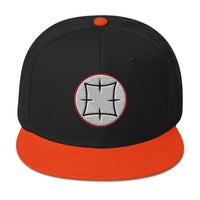Ancient Japanese Symbol Embroidered Samurai Flat Bill Cap embroidered snapback hat, product image 9