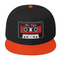 80's Style Retro Cassette Mix Tape Embroidered Flat Bill Cap embroidered snapback hat, product image 9