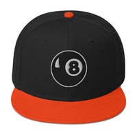 8 Ball Pool Billiards Embroidered Flat Bill Cap embroidered snapback hat, product image 10