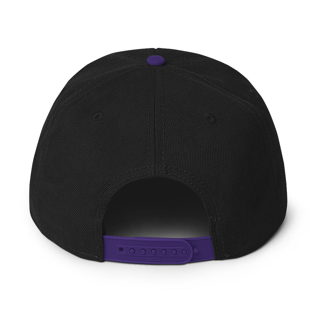 Purple Necronomicon Symbol Book of Dead Embroidered Flat Bill Cap Snapback Hat