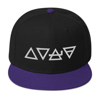 Fire Water Wind Earth The Four Elements of Matter Embroidered Flat Bill Cap embroidered snapback hat, product image 5