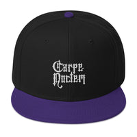 Carpe Noctem Seize The Night Vampire Embroidered Flat Bill Cap embroidered snapback hat, product image 5