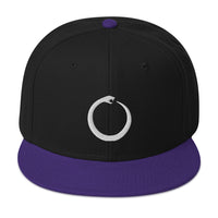 Ouroboros Snake Eating Tail Alchemy Symbol Embroidered Flat Bill Cap embroidered snapback hat, product image 5