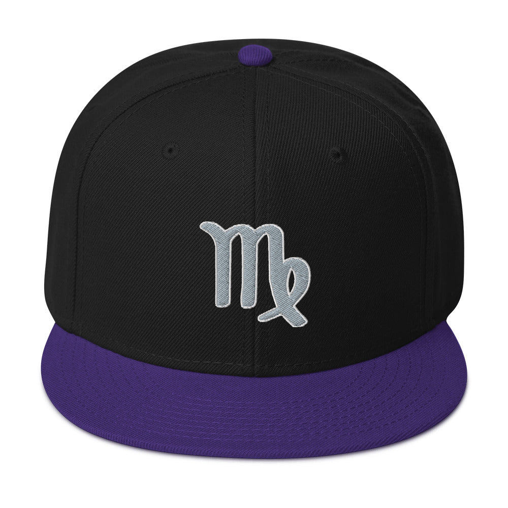 Zodiac Sign Virgo Embroidered Flat Bill Cap Snapback Hat Astrology Horoscope