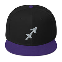 Zodiac Sign Sagittarius Embroidered Flat Bill Cap embroidered snapback hat, product image 5