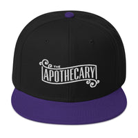 The Apothecary Embroidered Flat Bill Cap embroidered snapback hat, product image 6