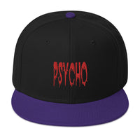 Psycho Horror Red Blood Drip Embroidered Flat Bill Cap embroidered snapback hat, product image 6