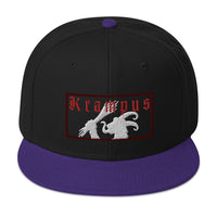 Gruss Vom Krampus Embroidered Flat Bill Cap embroidered snapback hat, product image 6