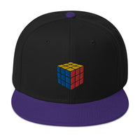 Gaming Speed Cube Puzzle Box Embroidered Flat Bill Cap embroidered snapback hat, product image 6