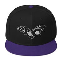 Flying Vampire Bat Goth Fashion Embroidered Flat Bill Cap embroidered snapback hat, product image 6