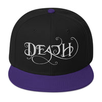Whimsical Death – This is the End Embroidered Flat Bill Cap embroidered snapback hat, product image 6