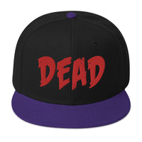 Red DEAD Emotional Depression Embroidered Flat Bill Cap embroidered snapback hat, product image 6