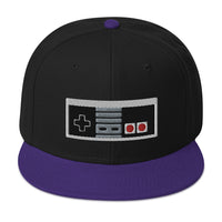 Classic 80's Game Controller Embroidered Flat Bill Cap embroidered snapback hat, product image 6