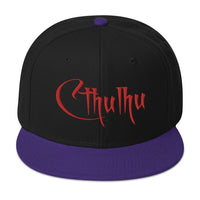 Red Call of Cthulhu The Great Old Ones Embroidered Flat Bill Cap embroidered snapback hat, product image 6