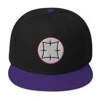 Ancient Japanese Symbol Embroidered Samurai Flat Bill Cap embroidered snapback hat, product image 6