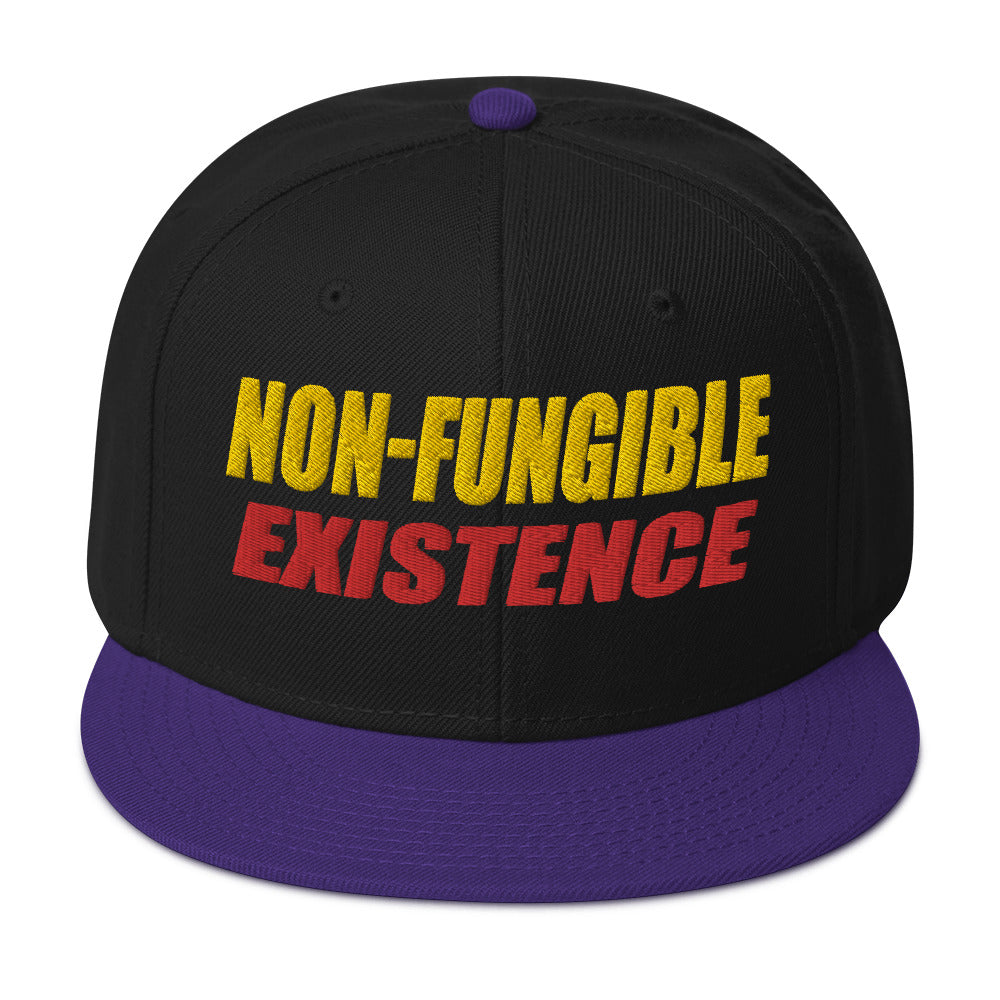 NFT Non-Fungible Existence is the world of Crypto and Bitcoin Flat Bill Cap Snapback Hat