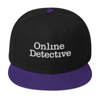 Online Detective embroidered snapback hat, product image 4