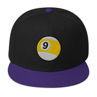 Nine Ball Billiards embroidered snapback hat, product image 5
